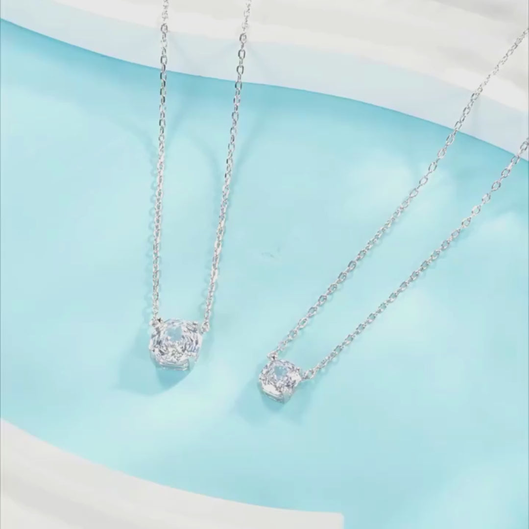 Rose Cut Cushion Solitaire Pendant Necklace | PRM2029