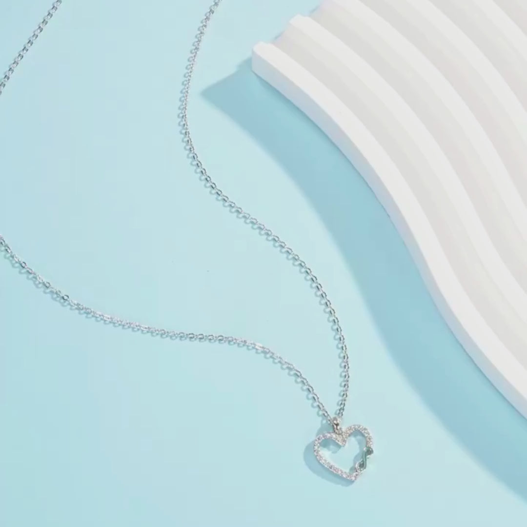 Infinity Heart Pendant Necklace | PRM2033