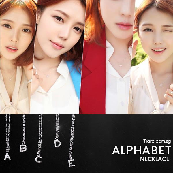 Alphabet Necklace Alphabet Necklace - Tiara.com.sg Singapore Jewelry & Bags