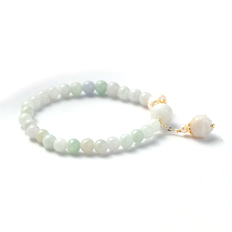 C105 - Jade Beads & Pearl Bracelet - Tiara.com.sg Singapore Jewelry & Bags