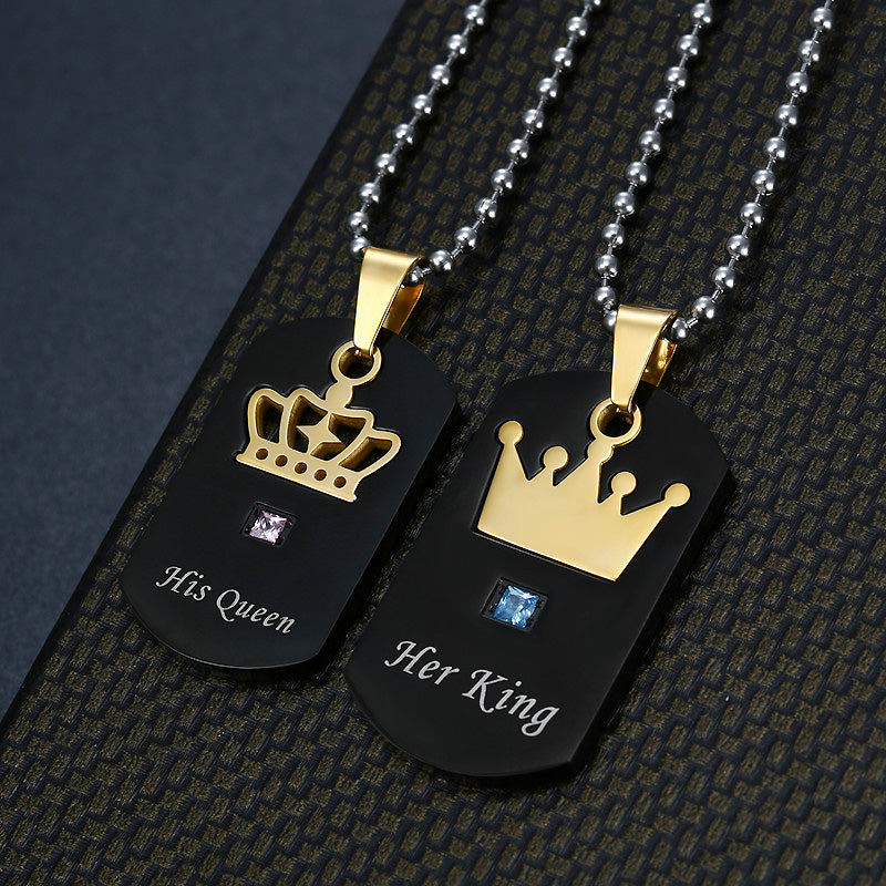 Crown Couple Necklaces Same Day Couple - Tiara.com.sg Singapore Jewelry & Bags