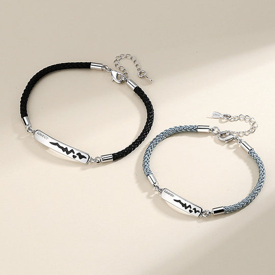 Heart Beat Couple Bracelets Bracelet - Tiara.com.sg Singapore Jewelry Shop