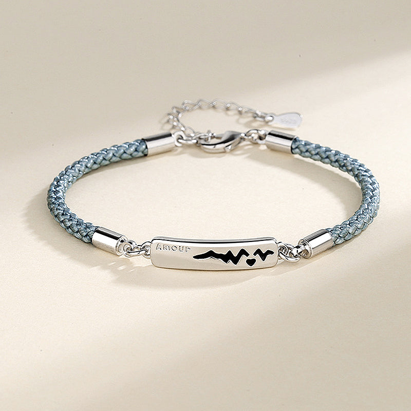 Heart Beat Couple Bracelets Bracelet - Tiara.com.sg Singapore Jewelry Shop