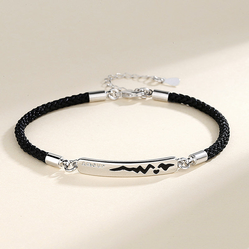 Heart Beat Couple Bracelets Bracelet - Tiara.com.sg Singapore Jewelry Shop