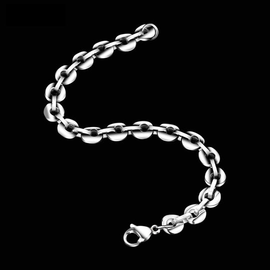 High Polished Tungsten Chain Bracelet Tungsten Bracelets - Tiara.com.sg Singapore Jewelry Shop