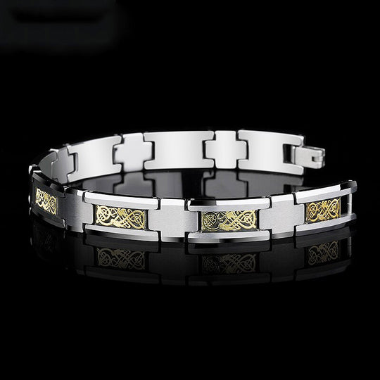 High Polished Tungsten Dragon Design Bracelet Tungsten Bracelets - Tiara.com.sg Singapore Jewelry Shop