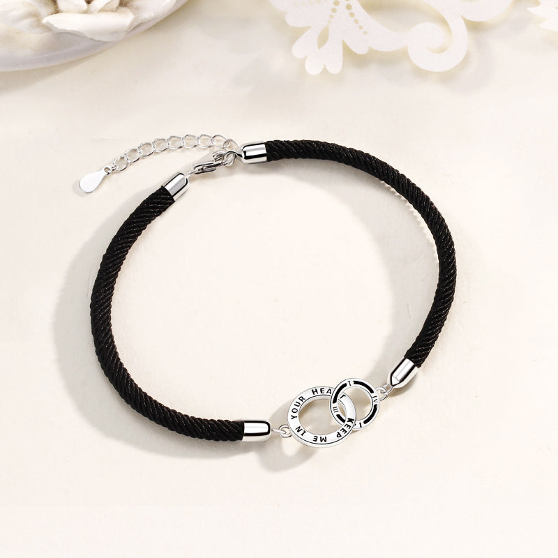 Keep Me in Your Heart Couple Bracelets Bracelet - Tiara.com.sg Singapore Jewelry Shop