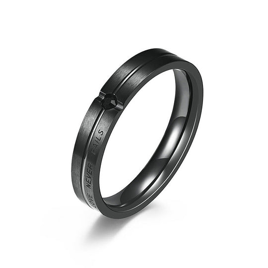 Love Never Fails (Black) Ring - Tiara.com.sg Singapore Jewelry Shop