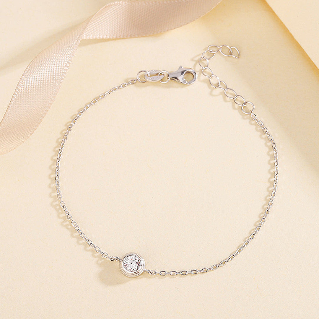 Solitaire Bezel Bracelet | Diamond Simulant | Luxe6188 - bangle | Singapore Jewellery, Wedding Rings & Gifts | Same Day Delivery | Tiara.com.sg