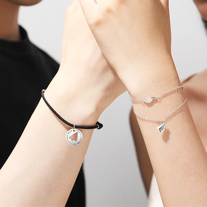 Paper Plane Couple Bracelets Bracelet - Tiara.com.sg Singapore Jewelry Shop