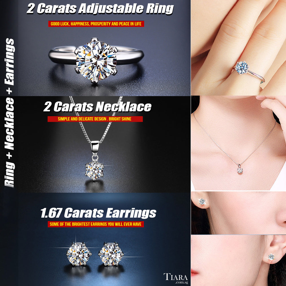 Tiara Bundle Set - Adjustable Ring | Singapore Jewellery, Wedding Rings & Gifts | Same Day Delivery | Tiara.com.sg